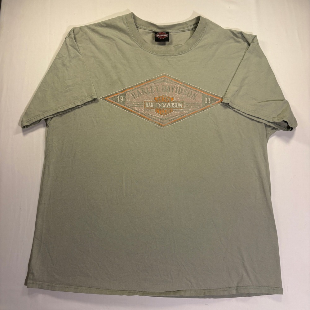 Harley-Davidson Rockstar Fort Myers Florida Graphic T-Shirt Sage Green XL 2016